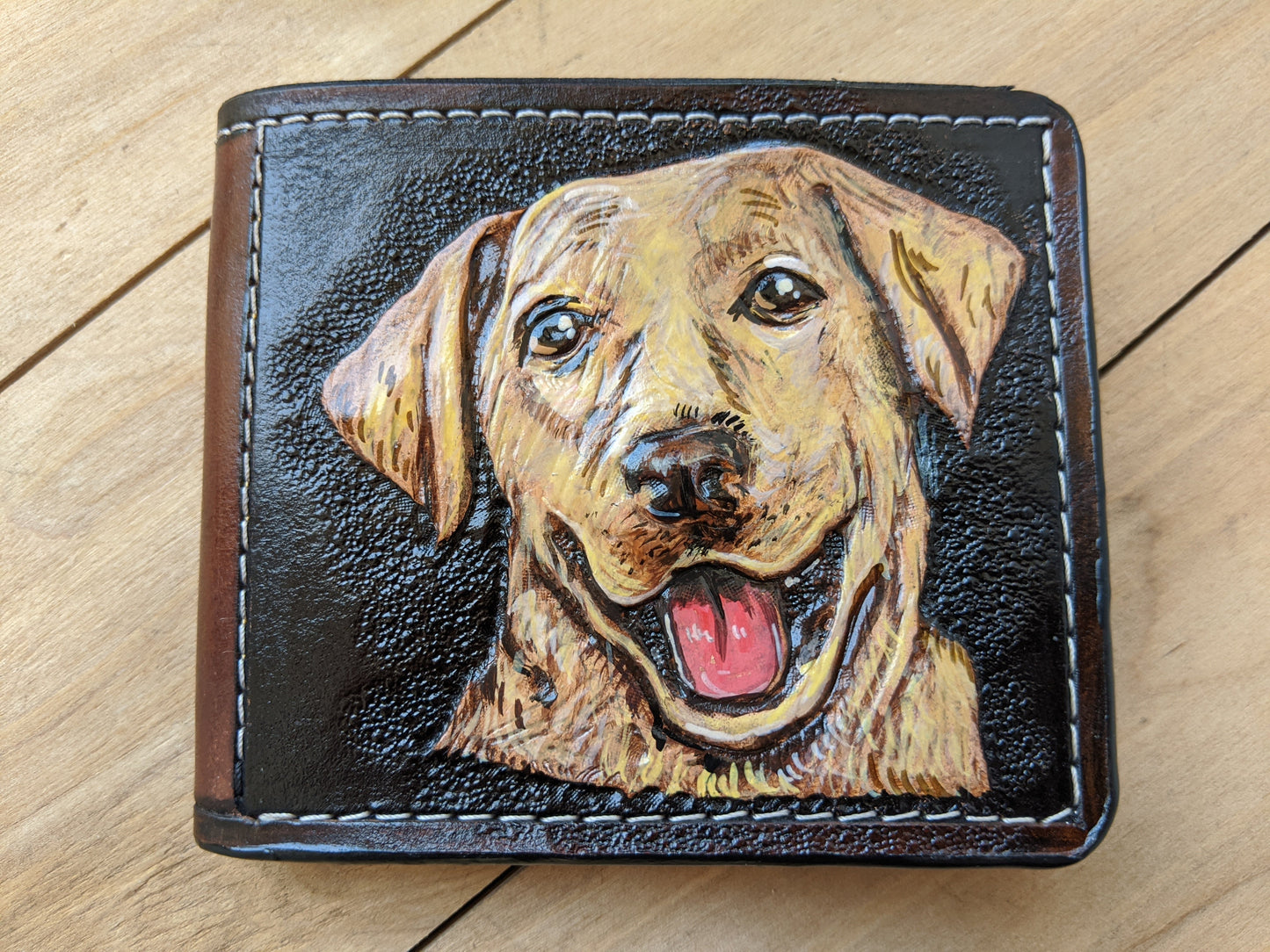 M1A27, Labrador Retriever Dog Pet Bifold Leather Wallet