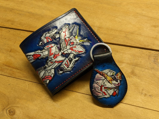 C2 Custom Personalized Leather Photo Wallet & Keychain Set