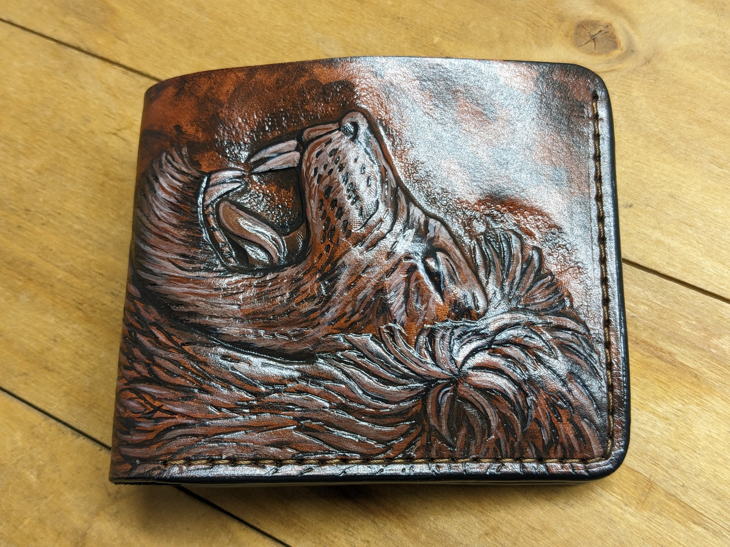 M1A31, African Lion Safari Leather Wallet | Big Cat Panthera