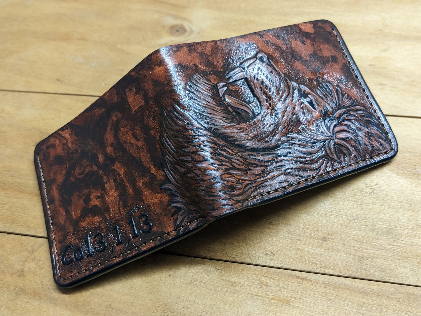 M1A31, African Lion Safari Leather Wallet | Big Cat Panthera