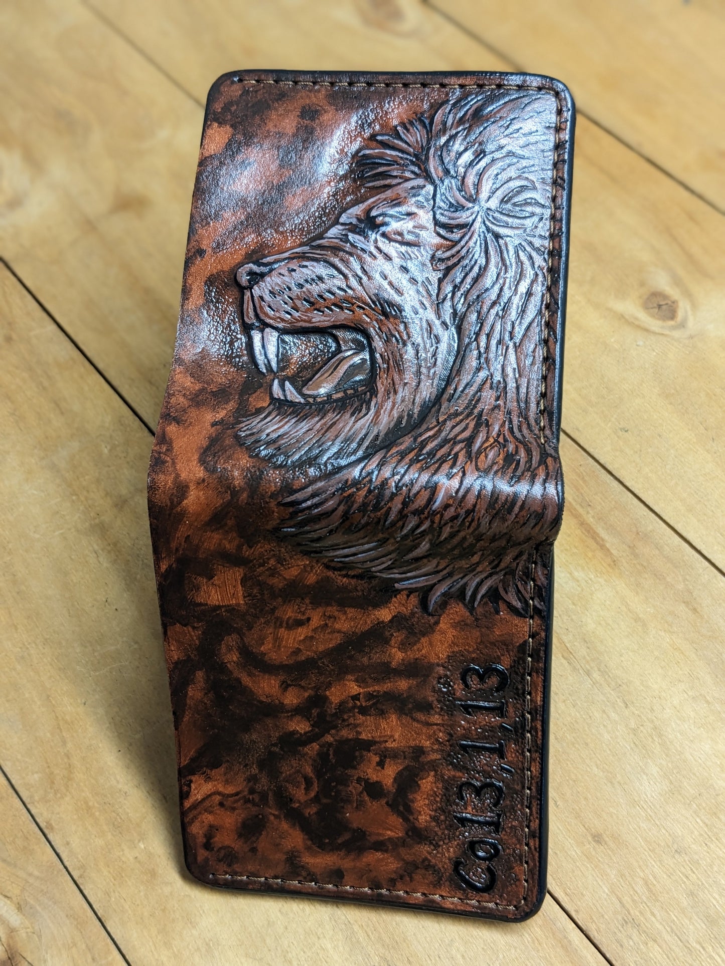 M1A31, African Lion Safari Leather Wallet | Big Cat Panthera