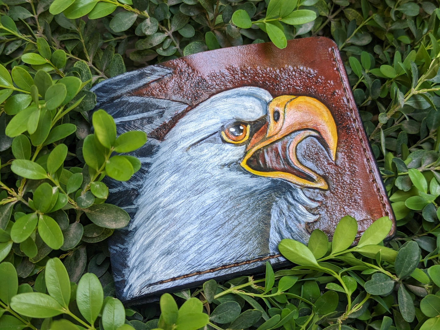 M1A33, USA American National Bird Bald Eagle Leather Wallet