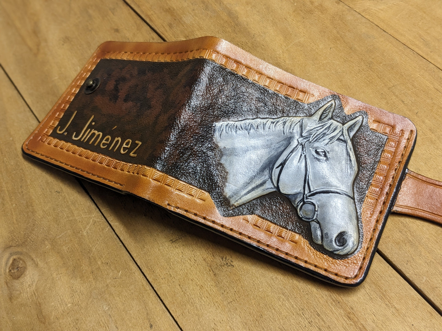 M1A36, Arabian Horse Leather Wallet | Sheridan Style Pattern