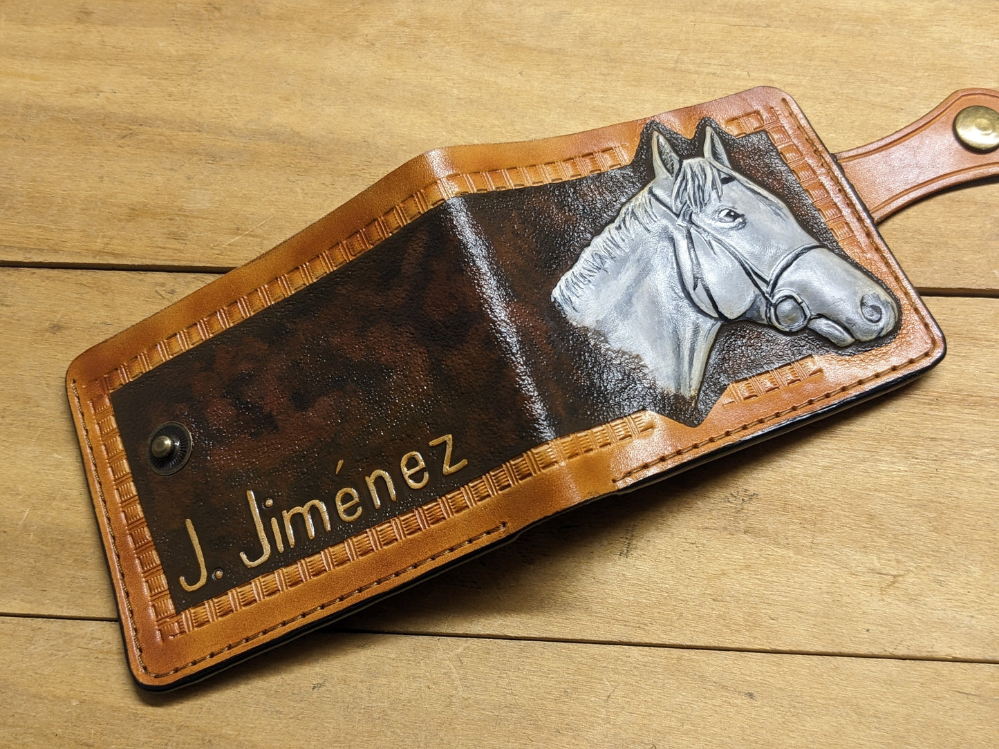 M1A36, Arabian Horse Leather Wallet | Sheridan Style Pattern