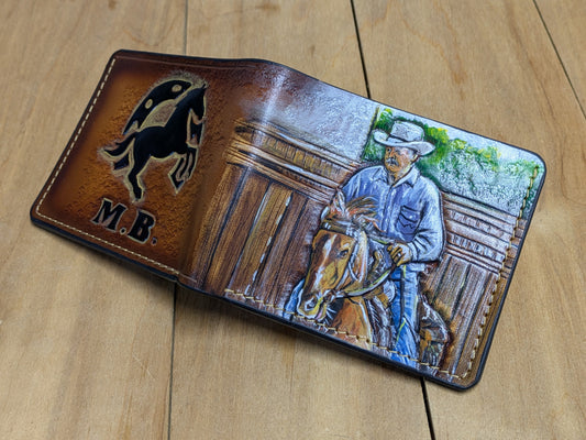 C1 Custom Personalized Leather Wallet with Photo or Portrait