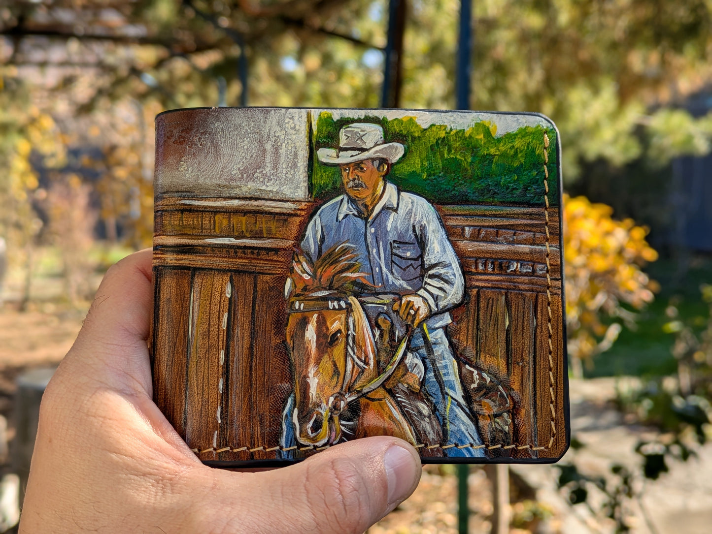 C1 Custom Personalized Leather Wallet with Photo or Portrait