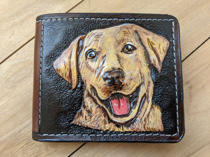 M1A27, Labrador Retriever Dog Pet Bifold Leather Wallet